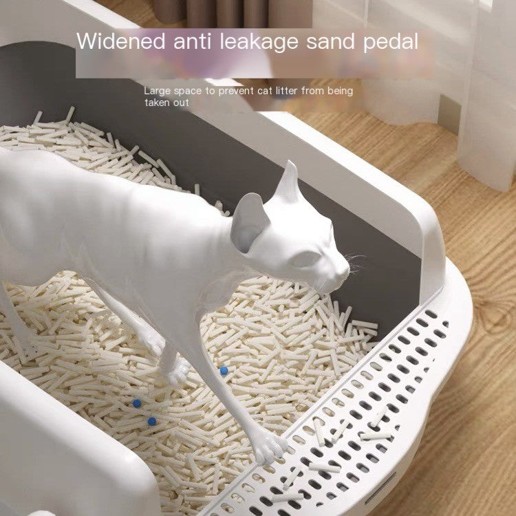Large Semi Enclosed Cat Litter Box
