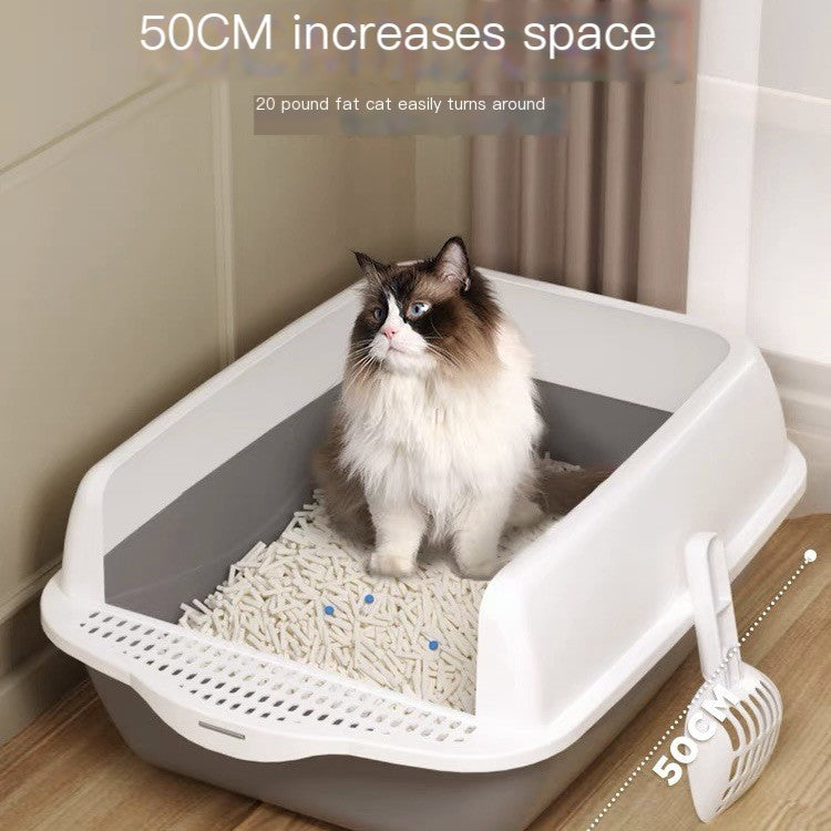 Large Semi Enclosed Cat Litter Box