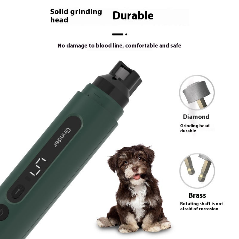 Quiet Electric Nail Grinder - USB Rechargeable Cordless Design