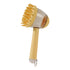 3-in-1 beige dog and cat bath brush with shampoo dispenser