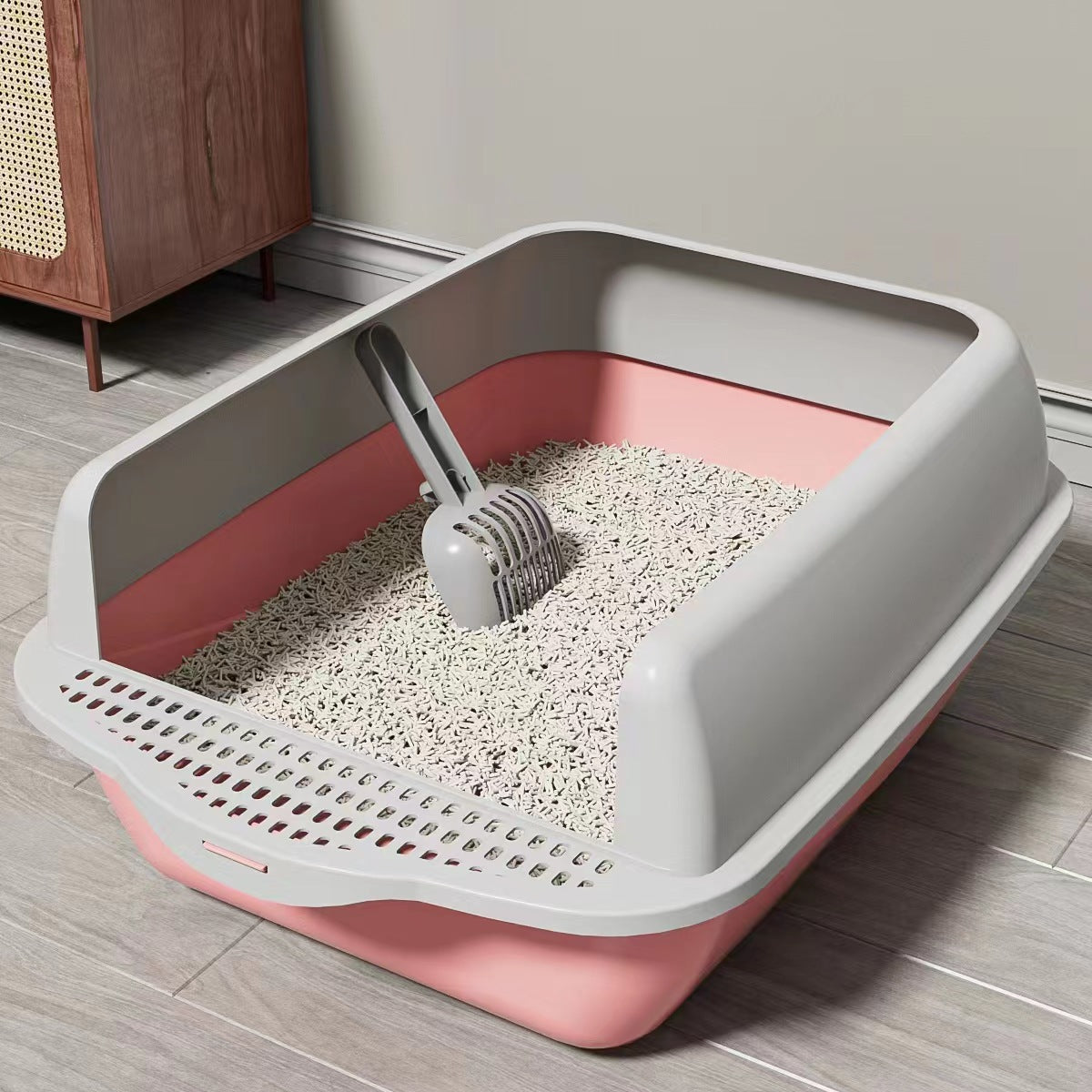 Large Semi Enclosed Cat Litter Box