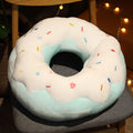 Donut plush cushion in chocolate brown soft fill