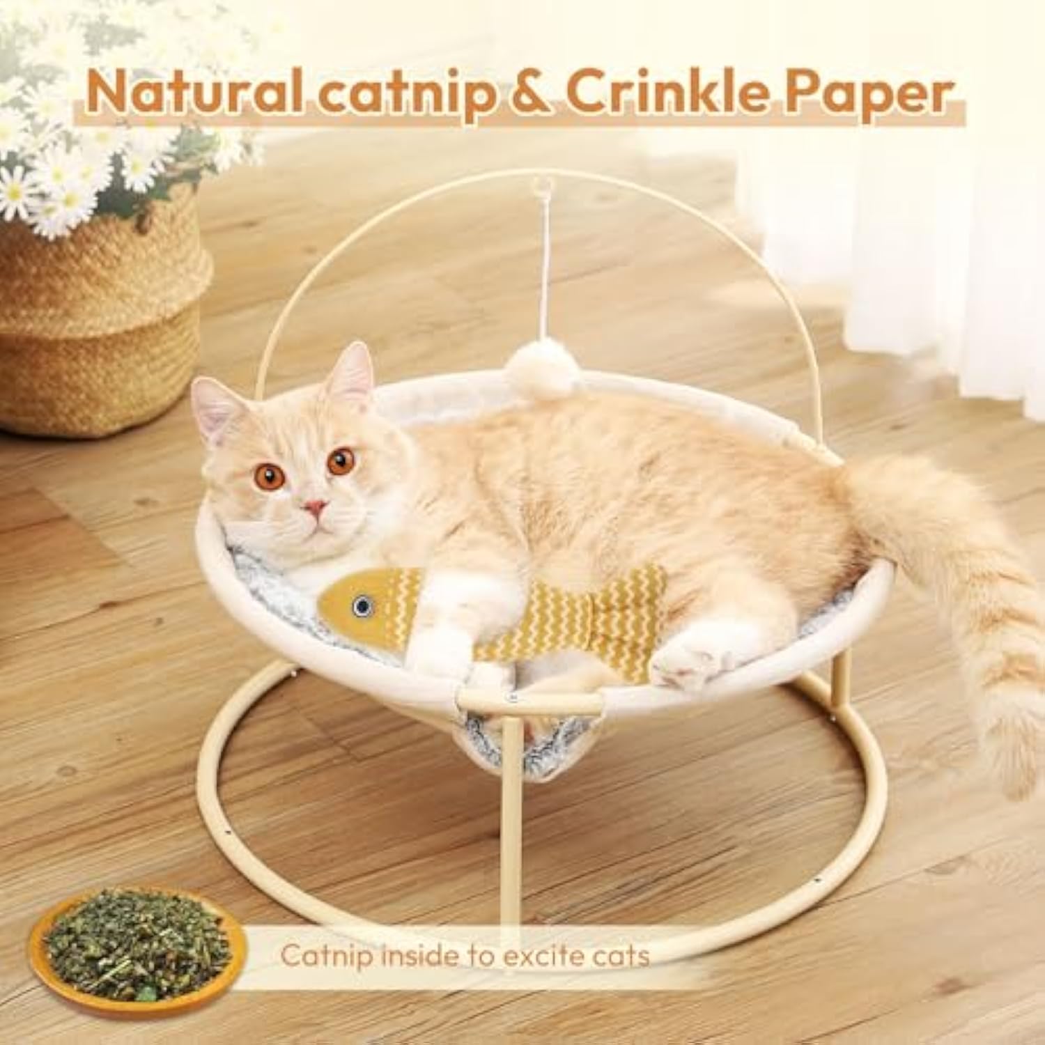 Catnip fish kicker toy interactive self-play cat toy