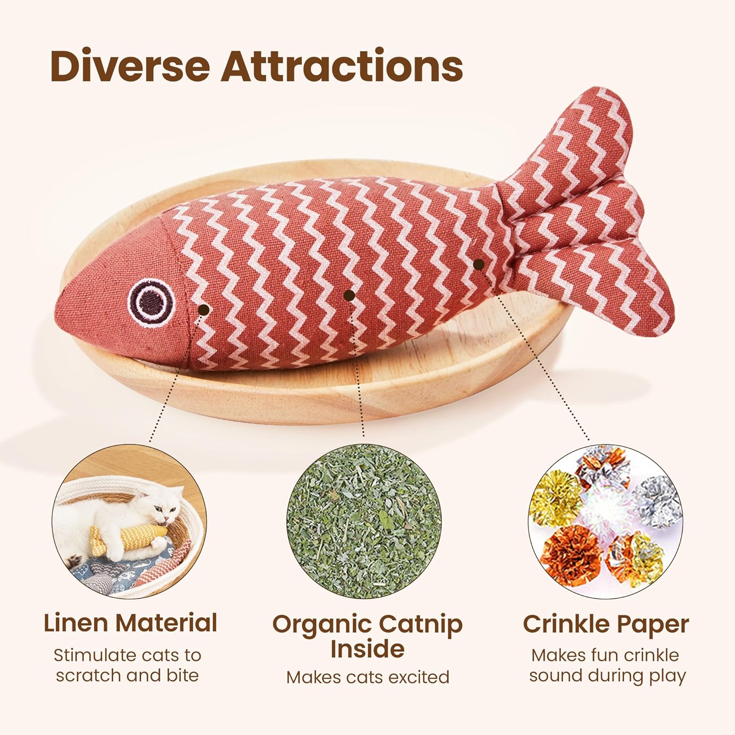 catnip fish kicker toy