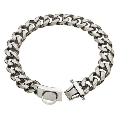 stainless steel dog leash and collar