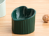 Ceramic Pet Bowl with Slanted Design elevated base angle detail