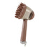 Brown silicone pet bath brush with shampoo dispenser