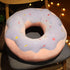 Donut plush cushion in pink raspberry floor lounger for pets