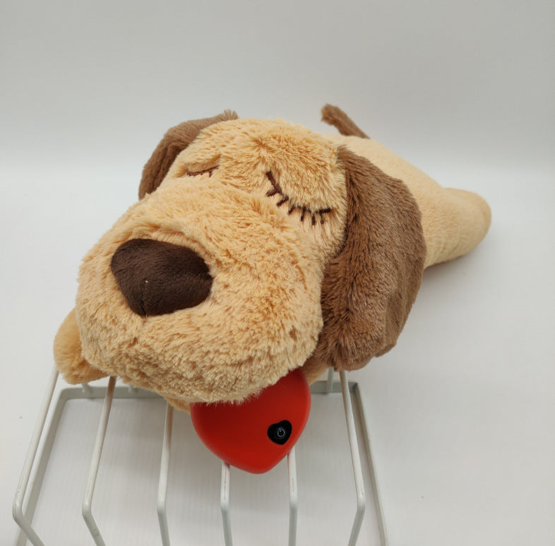 Heartbeat plush dog toy for puppies