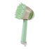 Light Green silicone pet bath brush with shampoo dispenser