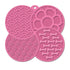 Rose pink Silicone cat lick mat for wet food and treats