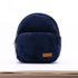 Soft Flannel Deep Blue Dog & Cat Backpack with Treat and Poop Bag Pockets
