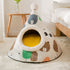 Soft cat sleeping bed with enclosed design