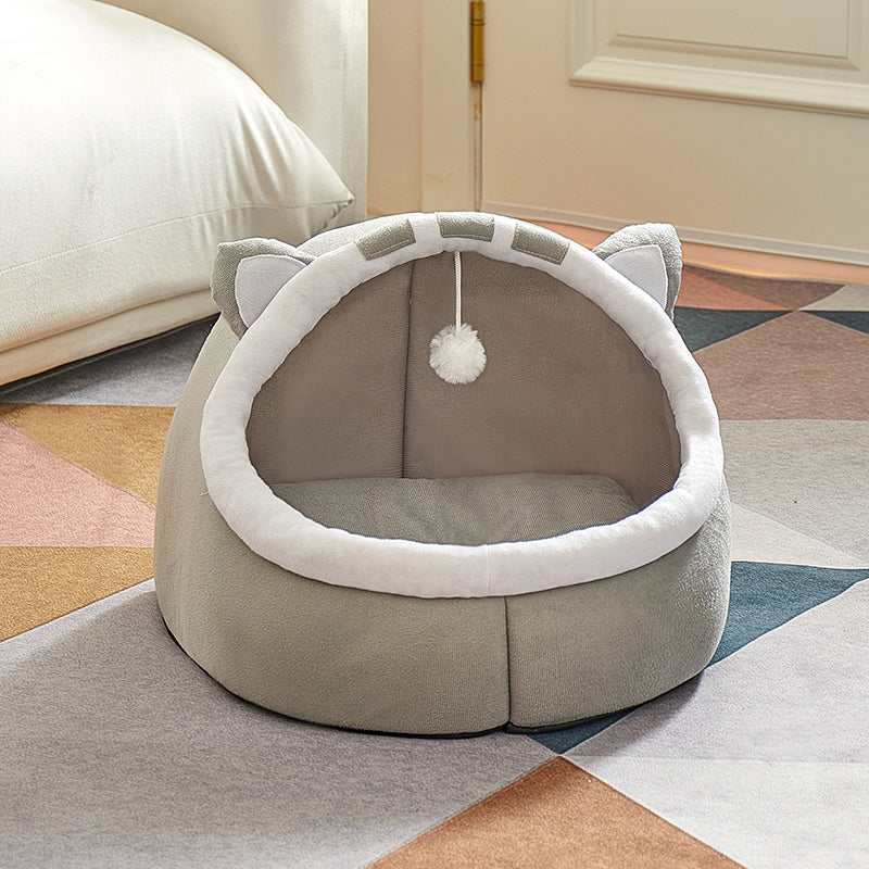Soft pudding pet bed for cozy cat naps