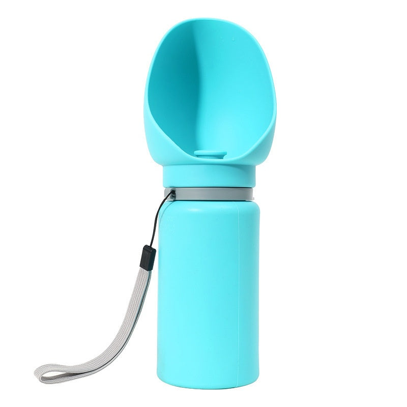 Turquoise portable pet water bottle