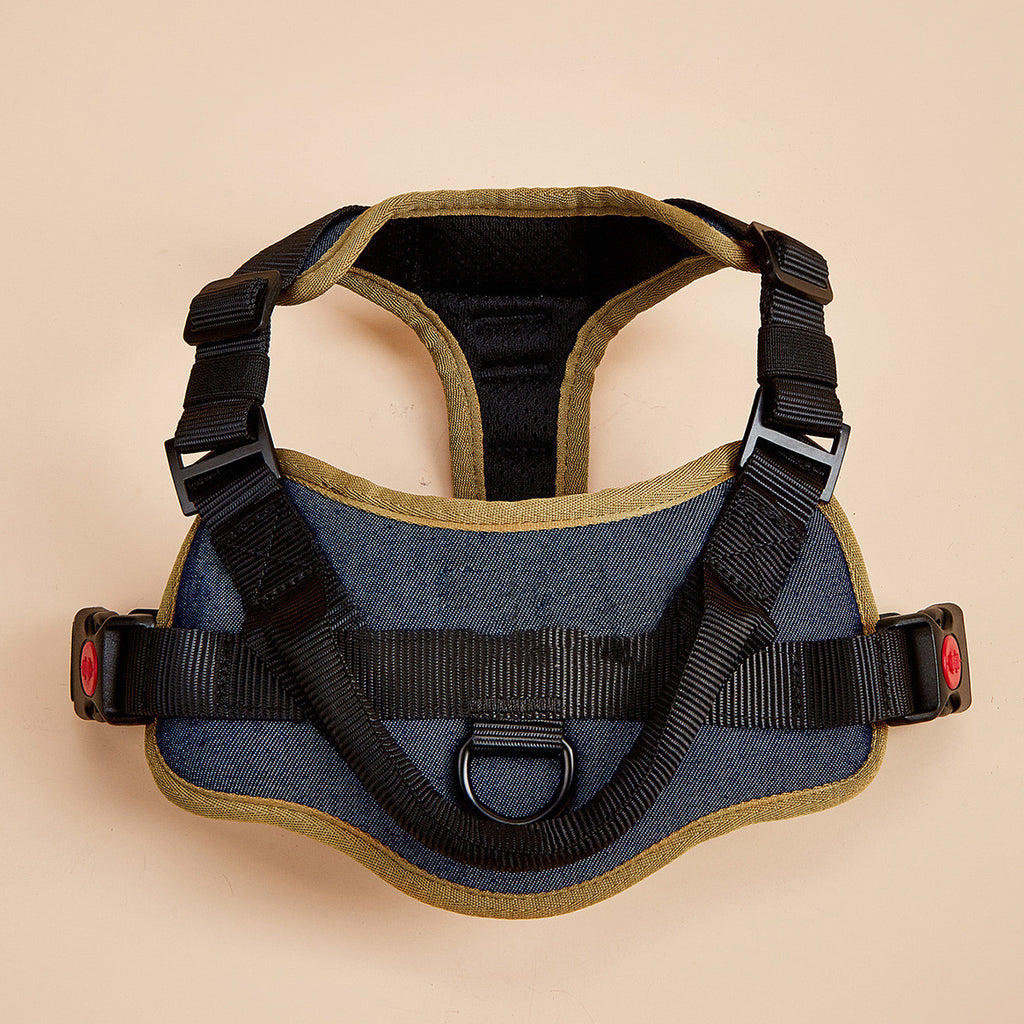 No-Pull Dog Harness - Heavy-duty back control handle close-up