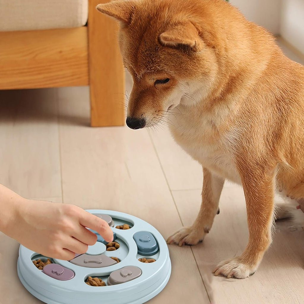 Dog puzzle feeder non-slip base for active play
