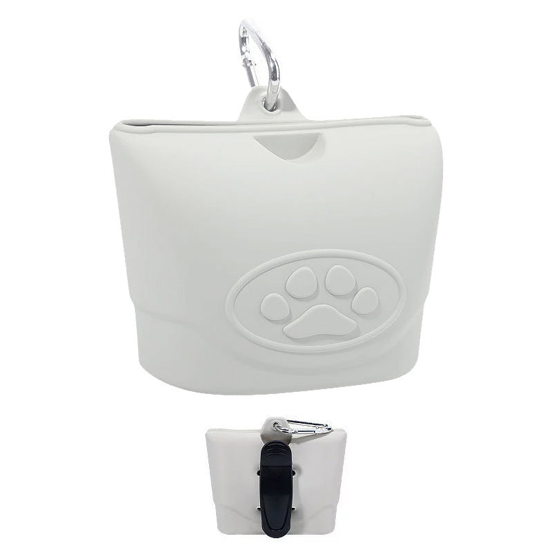 Dishwasher safe silicone dog treat pouch for walks